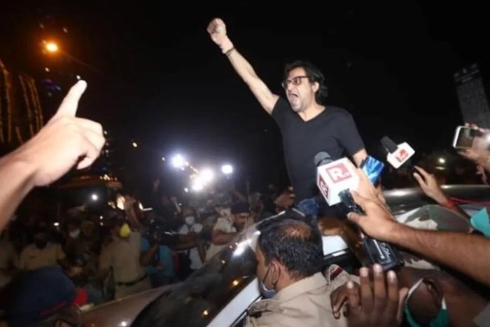 In TV studio after release from jail, Arnab Goswami dares Uddhav Thackeray