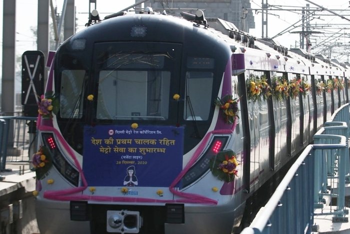 PM Modi flags off India’s first driver less train on Delhi Metro’s Magenta Line