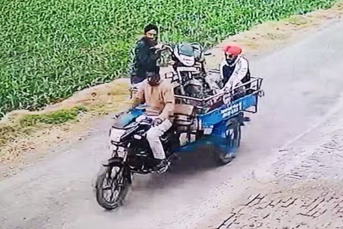 Amritpal Singh on a cart with bike in new photo; wife, mother questioned