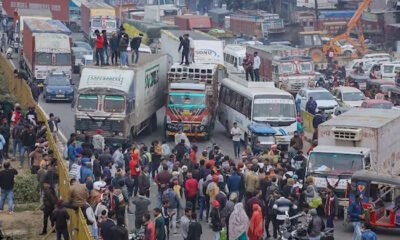 Truck, bus drivers block highways, protest across states against hit-and-run law